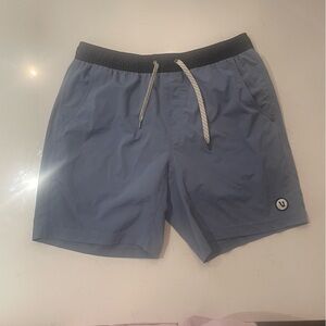 Vuori Men's Athletic Shorts - Light Blue/Gray size large